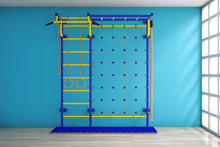 Sports Playground Wall Bars For Children. 3d Rendering