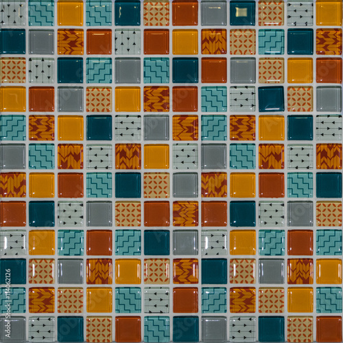 Naklejka - mata magnetyczna na lodówkę mix color mosaic tiles,mix color tiles,mosaic tiles , wall tiles