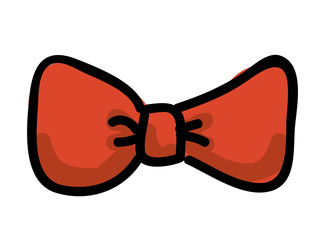 Sticker - bow tie  drawing isolated icon design