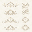 Monograms collection for cards, invitations. Graphic design page.