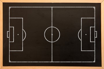 Wall Mural - Digital image of soccer field plan