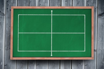 Wall Mural - Composite image of sport field plan