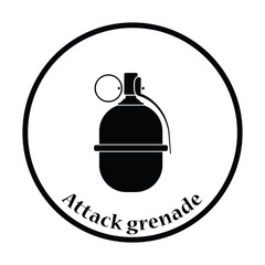 Wall Mural - attack grenade icon