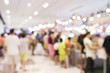 Abstract blur of people in shopping mall