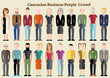 © bitmedia.dk - Twenty Caucasian neutral flat business people