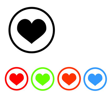 Hand drawn hearts set