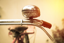 Bicyclw Handle Bar Close Up. Vintage Filter
