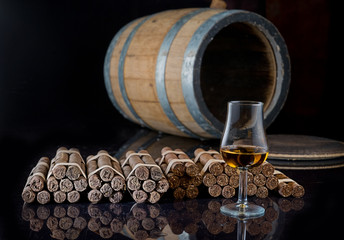 Wall Mural - Cigars with the scent of brandy