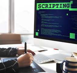 Canvas Print - Scripting Computer Language Code Programming Developer Technolog