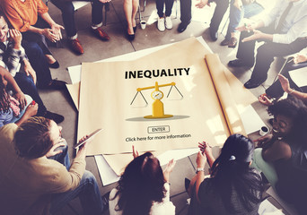 Poster - Inequality Imbalance Victims Prejudice Bias Concept