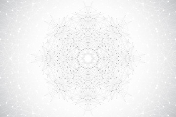 Poster - Geometric abstract banners with golden mandala. Vector illustration