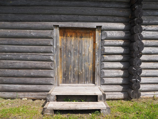 door in a wooden house