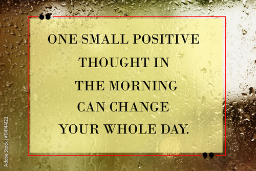 Inspirational Motivational Life Quote on rain drop on a mirror Poster