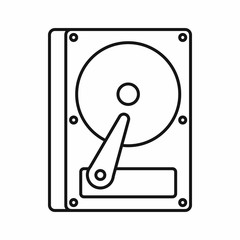 Poster - HDD icon, outline style