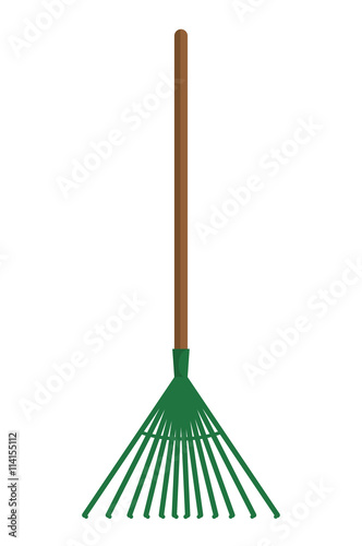 Fotografía Rake icon. Gardening design. Vector graphic