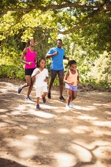 Poster - Happy family running together