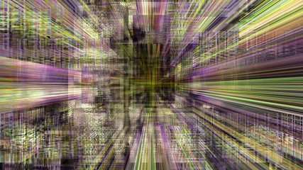 Wall Mural - data storm 0607: traveling through a maze of streaming high energy light streaks (loop).