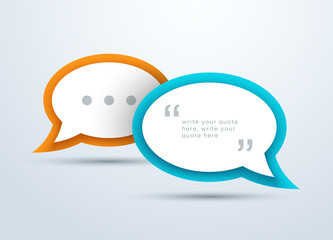 Poster - speech bubbles overlapping with 3d shadows design a