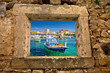 © xbrchx - Razanac turquoise waterfront through stone window