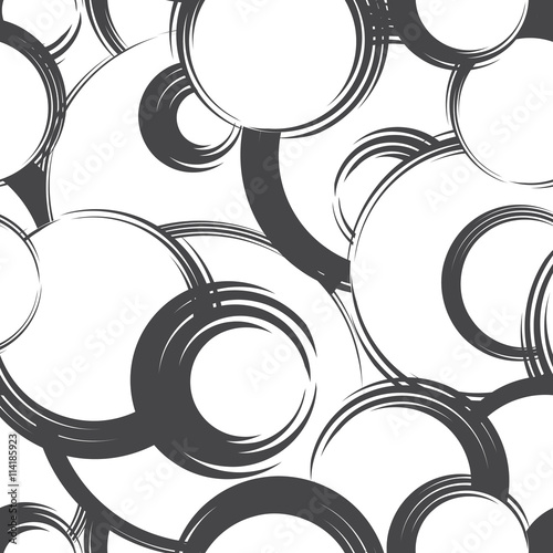 Obraz na płótnie Abstract geometric circle seamless pattern Bubble ornamental background