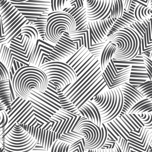 Obraz na płótnie Abstract seamless pattern of geometric shapes Ornamental modern background