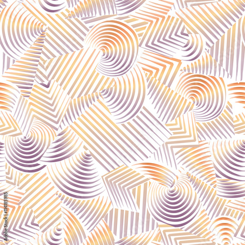 Obraz na płótnie Abstract seamless pattern of geometric shapes Ornamental modern background