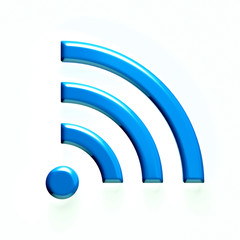 Wall Mural - Wireless wifi icon. 3D rendering illustration