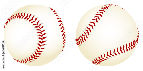 Photo Vector illustration of baseballs from two different angles.