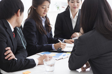 Businessman who has been a meeting in the office