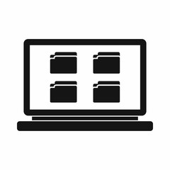 Poster - Desktop icon, simple style