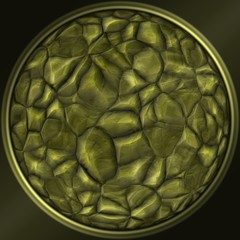 Sticker - Abstract decorative gold sphere - stone pattern 