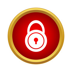 Poster - Lock icon, simple style