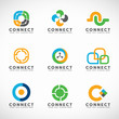 Circle Connect logo for business vector set design