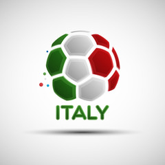 Wall Mural - Abstract Italy soccer ball