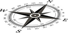Compass On A White Background Vector Illustration