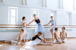 © master1305 - The seven ballerinas at ballet bar