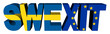 © Stephen Finn - Swexit text with Swedish and Eu flags illustration