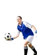 © vectorfusionart - Woman goalkeeper throwing again the ball