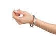 © demphoto - Women left hand with magnetic bracelet