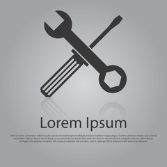 Poster - Vector icon of Wrench and Screwdriver