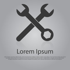 Poster - Vector icon of Two Crossed Wrenches