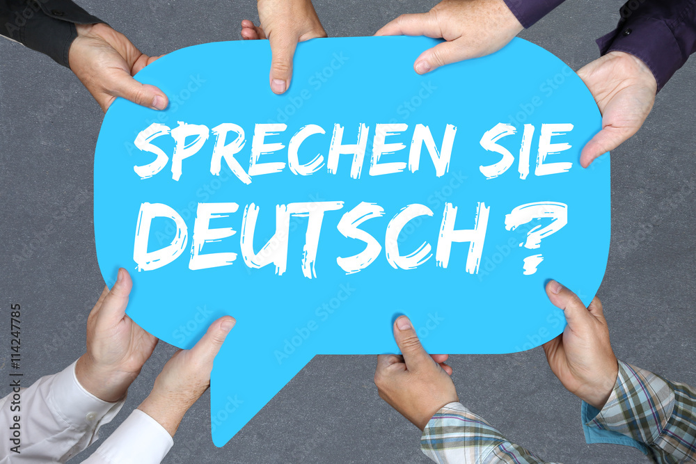 Wall Murals Gruppe Menschen Halten Sprechen Sie Deutsch Sprache Sprachen Ler Nikkel Art Co Uk