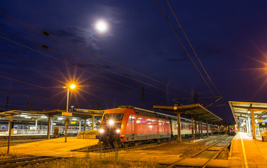 Poster - German train departing from Offenburg station