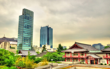 Canvas Print - View of Zojo-ji Temple in Tokyo