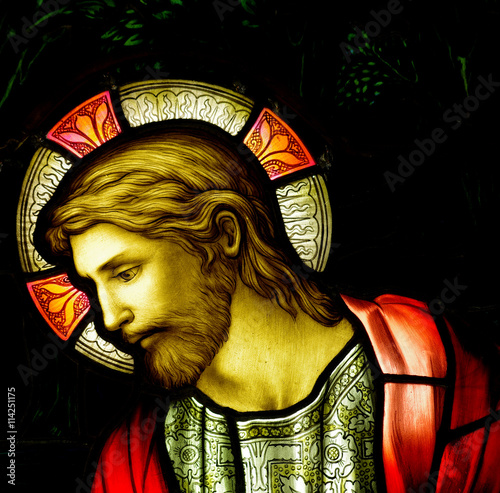 Fototapeta na wymiar Jesus Christ in stained glass