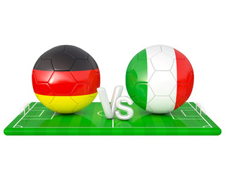 Germany / Italy soccer game 3d illustration