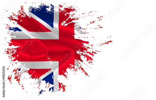 Fotografía Part of The flag of Great Britain on the white background