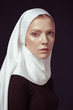 © krasitsky - Young Religious Woman In A White Shawl