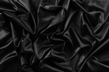Black silk fabric