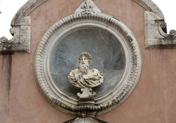 Wall Mural -  The architectural detail from the Honourable Courtyard in the Castle of Angel in Rome